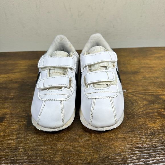 Nike Cortez Basic SL White Black 904769-102 Athletic Shoes Sneakers Kids Size 8c - Picture 2 of 8